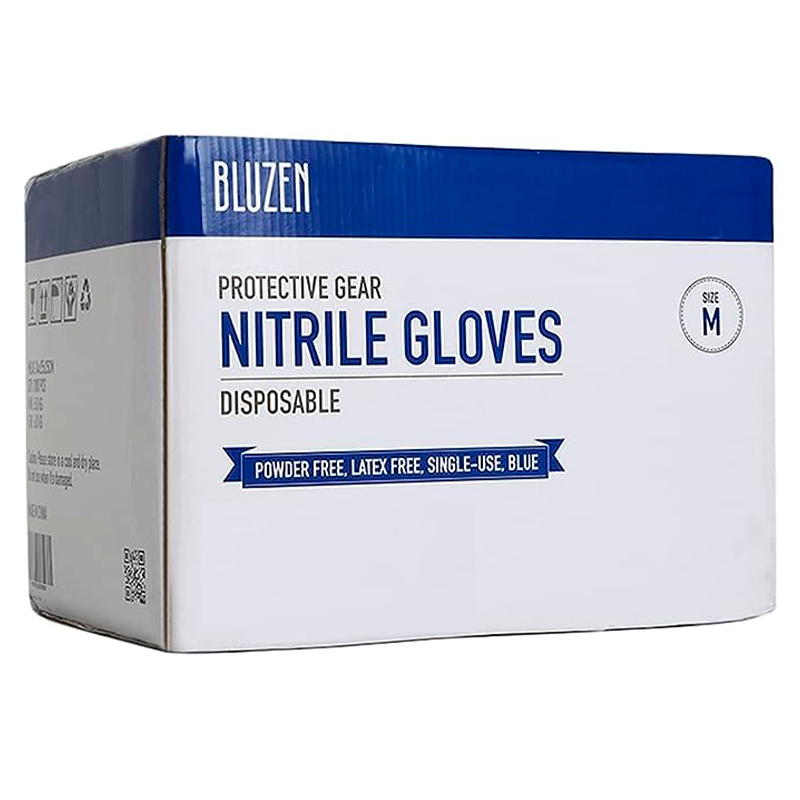 Guantes Nitrilo Bluzen Med Azul